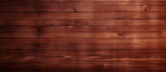 Sticker - A closeup shot of a brown hardwood plank wall with amber wood stain, showcasing the beautiful pattern and texture of the wood