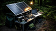 Solar powered camping equipment