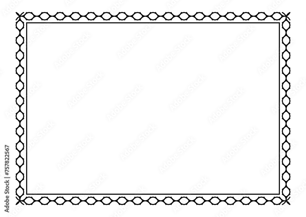 rectangle a4 frame, border frame graphic simple, art line frame Stock ...