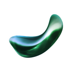 Wall Mural - 3d fluid metallic form. vector glossy element