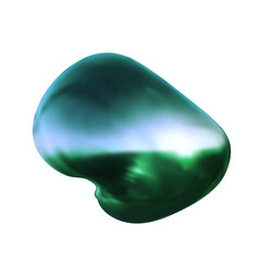 Wall Mural - 3d fluid metallic form. vector glossy element