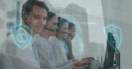 Poster - Hd image of business people working in call center