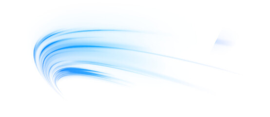 Fototapete - Blue wave curved lines for presentations, illustration of articles and publications on technological trends and innovations, covers of technological magazines. Light arc in blue colors.	