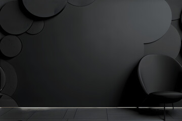 Poster - A sleek and minimalistic wallpaper with cool blackish tones and subtle patterns for a modern look. 