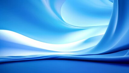 Poster - abstract blue and white wavy background