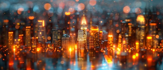 Fototapete - Wireless communication network, abstract image visual, smart city, internet of things