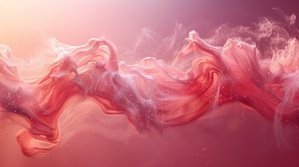 Aufkleber - A warm air flow over a light background. A realistic movement of unusual water from a humidifier. An infrared wind wave effect.