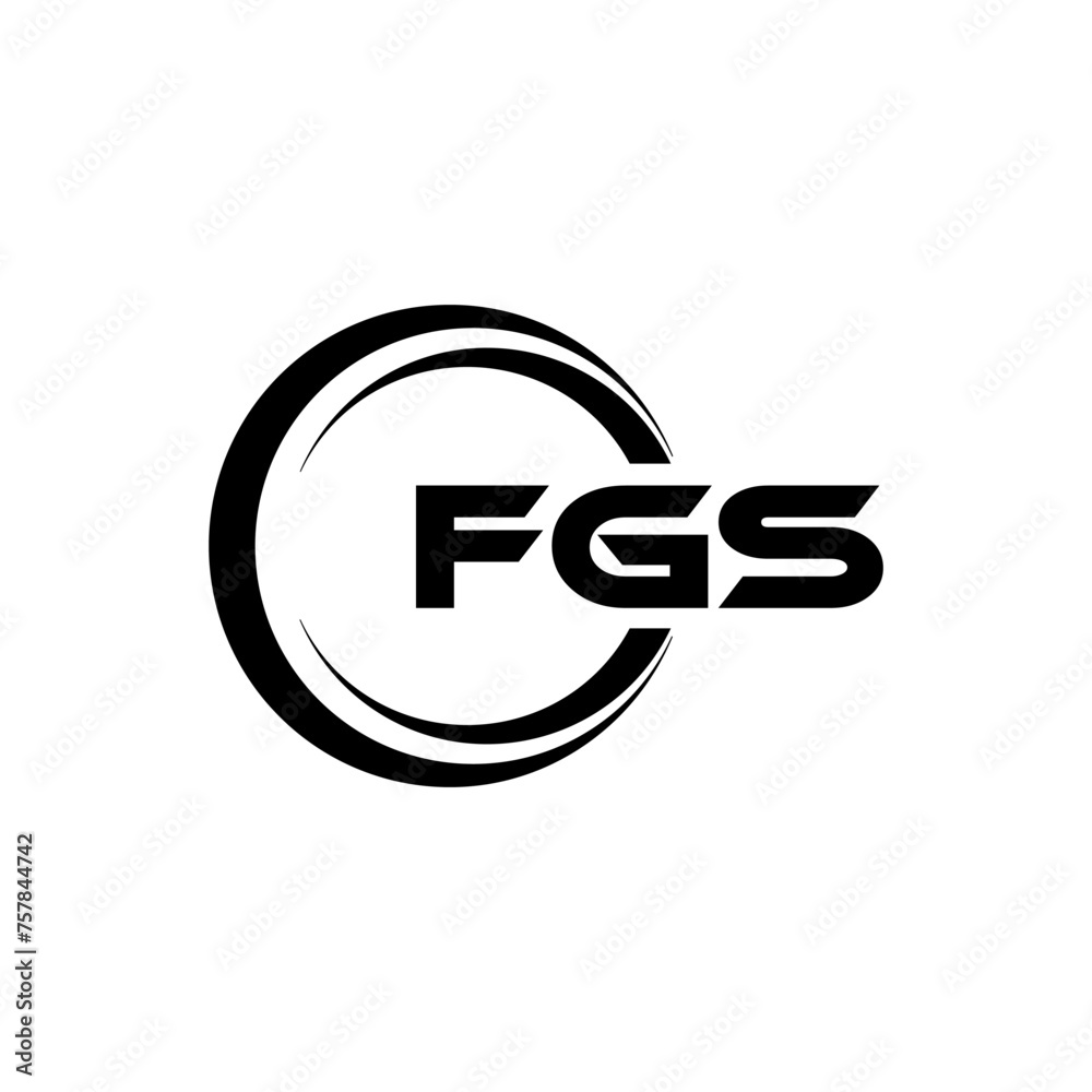 FGS letter logo design in illustration. Vector logo, calligraphy ...