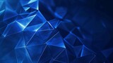 Fototapeta Przestrzenne - Futuristic Blue Geometric Patterns: A Monthly Event Inspired by the Latest Trends Generative AI