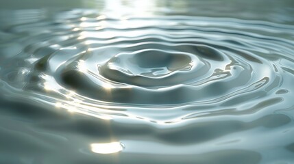 Aufkleber - Ripples of a circle, texture concept for cosmetic products such as creams, lotions, gels, milks. Water ripples from the top. Modern illustration of a vibrating surface.