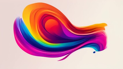 Wall Mural -  Vivid abstract swirls in motion, perfect for vibrant backgrounds