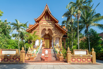 Wall Mural - figure of Buddha and Buddhist palace in Xishuangbanna,China