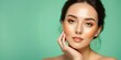 Beauty treatments, spa salon, portrait of woman with make-up