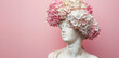 © Daria - Ancient woman Statue with hydrangea flowers on head