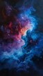 Purple Nebula with Pink and Blue Hues Generative AI