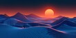 Sunset in the Desert A Stunning View of the Setting Sun Generative AI