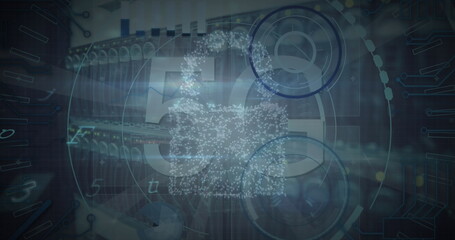 Poster - Image of scope scanning with 5g text and data processing over server