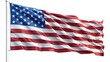 © Digital StudioX - 14th june flag day, American flag waving in the wind on a white background