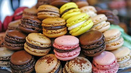 Wall Mural - Macaroons made with Ai generative technology