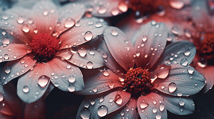 Poster - Dew-Kissed Petals of a Grey-Hued Daisy