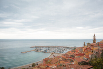 Sticker - panorama of the town country