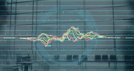 Poster - Image of scope scanning and financial data processing