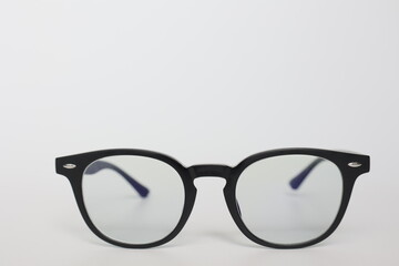 glasses on white background