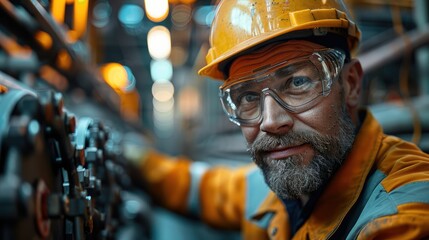 Aufkleber - A construction pipe fitter working on a pipe in a refinery. Generative AI.