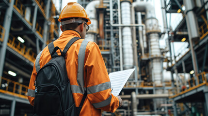 Poster - Gas project supervision expert with documents. Generative AI.