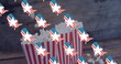 Image of usa flags over pop corn