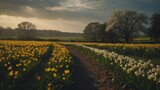 Fototapeta Na ścianę - field of tulips in spring