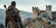 © Oleksandr - archer stands on the wall of an ancient castle