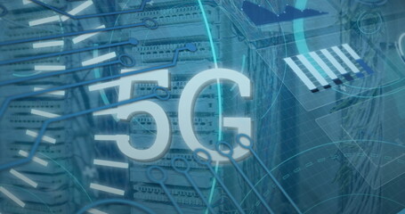 Poster - Image of text with globe and network of connections