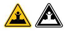 Quicksand And Mud Danger Sign. Warning For Swampy Ground Hazards.