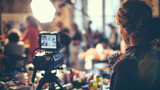 Fototapeta Dziecięca - Professional video studio. A film set for shooting a film, video clip or commercial. AI