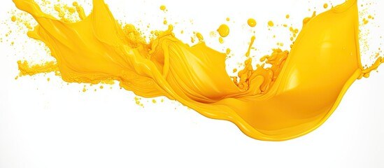 Poster - Dynamic Orange Paint Splash Illustration with Vibrant Gradient Shades for Abstract Design