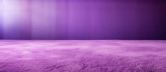 Poster - Enchanting Purple Ambiance: Elegant Room Illuminated by Radiant Purple Light and Soft White Carpet