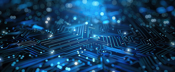 Wall Mural - Abstract circuit board futuristic technology processing background