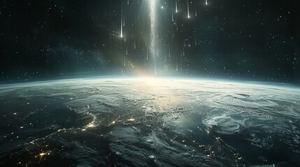 Wall Mural - Comet over the Earth