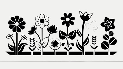 Wall Mural - minimal-wildflower-vector illustration