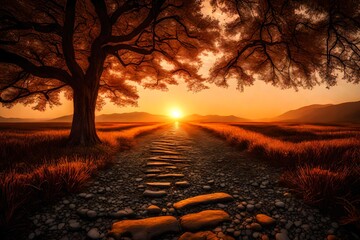 Wall Mural - Sunset Echoing Forward