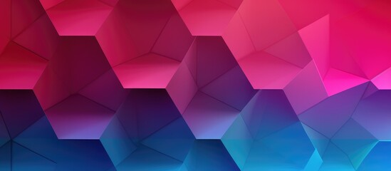 Creative geometric hexagonal design in Origami style with gradient for business polygonal .