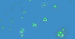 Image of multiple energy concept digital icons floating against blue background