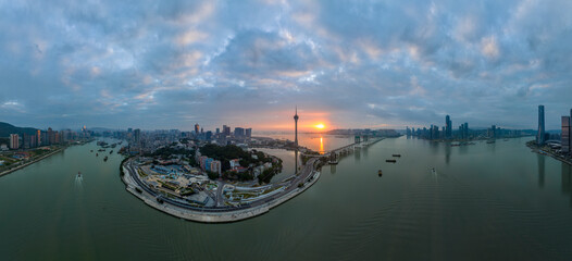 Wall Mural - Macau Cityscape at Sunrise