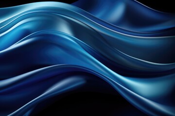 Dark blue abstract smooth with black vignette studio well used as a background