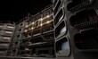 Base of operations headquarter building science fiction 3d render wallpaper background