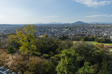 Wall Mural - 日本　滋賀県彦根市にある彦根城から見える彦根の街並み