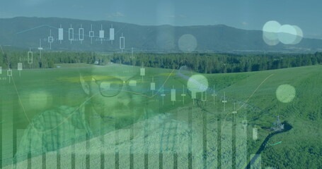 Poster - Image of data processing over landscape