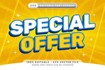 Poster - special offer 3d text effect and editable text effect