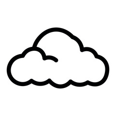 Poster - black vector cloud icon on white background